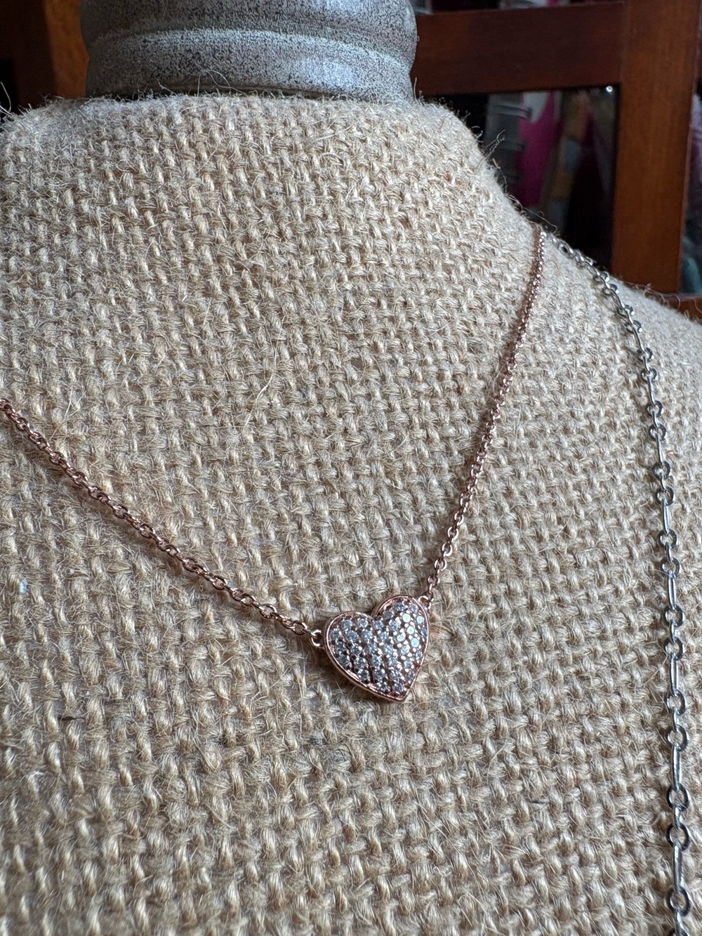 Origami Owl I Am Enough I Am Enough CZ Heart Necklace